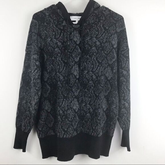 John + Jenn DYLAN Python Hooded Tunic Pullover with front slide pocket - Picture 6 of 15